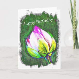 Tarjeta de cumpleaños floral