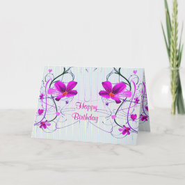 Tarjeta de cumpleaños floral