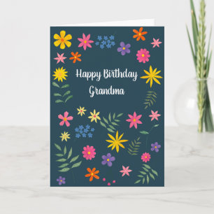 Tarjeta de cumpleaños floral