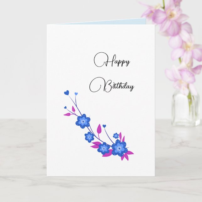 Tarjeta de cumpleaños floral (Orquídea)