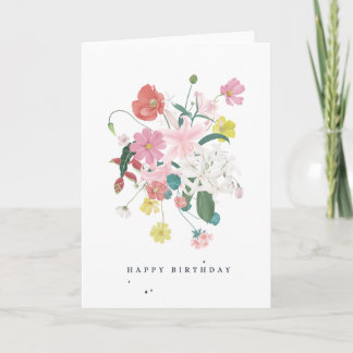 Tarjeta de cumpleaños floral