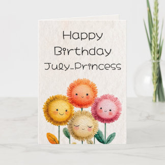 Tarjeta de cumpleaños floral