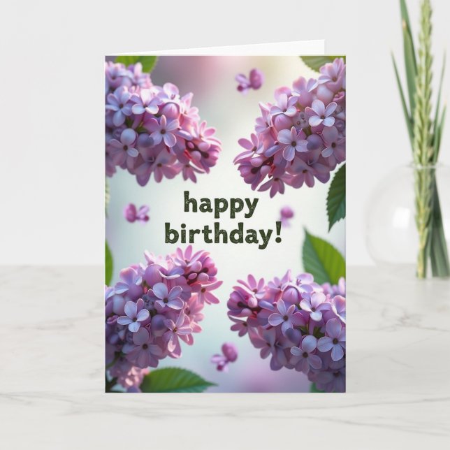 Tarjeta de cumpleaños floral (Anverso)