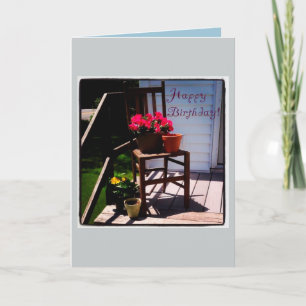 Tarjeta de cumpleaños floral