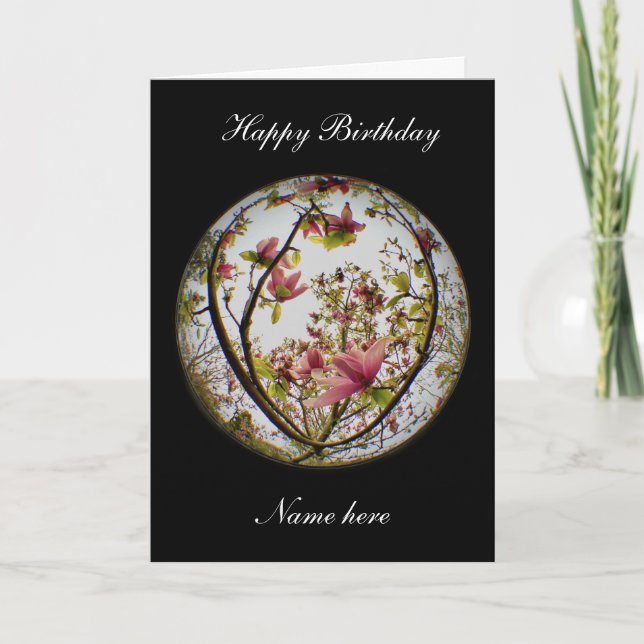 Tarjeta de cumpleaños floral (Anverso)