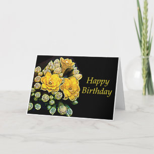 Tarjeta de cumpleaños floral