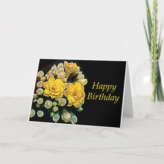 Tarjeta de cumpleaños floral (Anverso)