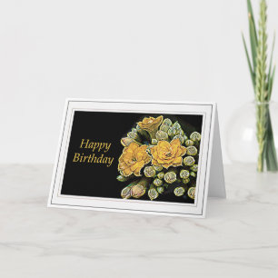 Tarjeta de cumpleaños floral
