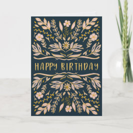 Tarjeta de cumpleaños floral boho para ella