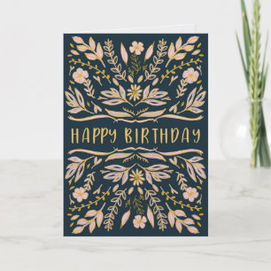 Tarjeta de cumpleaños floral boho para ella