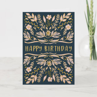Tarjeta de cumpleaños floral boho para ella