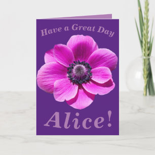 Tarjeta de cumpleaños floral brillante y audaz par