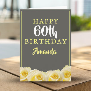 Tarjeta de cumpleaños floral de flor de rosa amari
