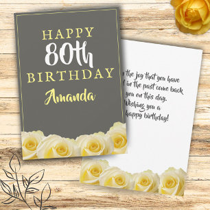 Tarjeta de cumpleaños floral de flor de rosa amari