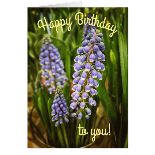 Tarjeta de cumpleaños floral de la primavera