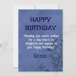 Tarjeta de cumpleaños floral elegante