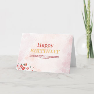 Tarjeta de cumpleaños floral elegante – Acuarela 