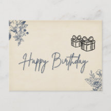 Tarjeta de cumpleaños floral elegante - Floral del