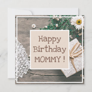 Tarjeta de cumpleaños floral encantadora rústica r