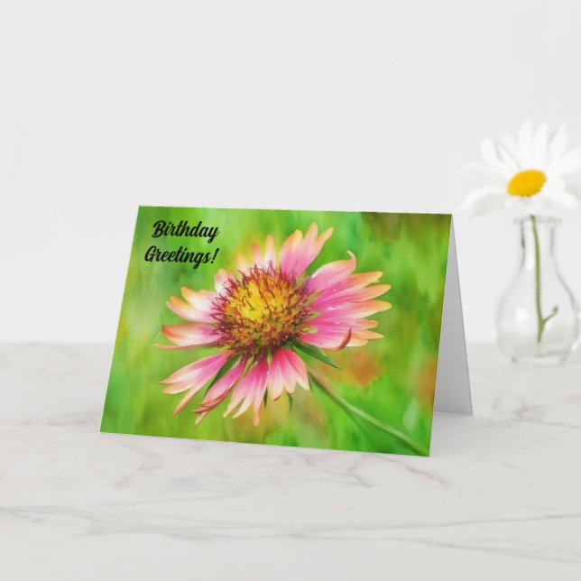 Tarjeta de cumpleaños floral Flor silvestre (Planta pequeña)