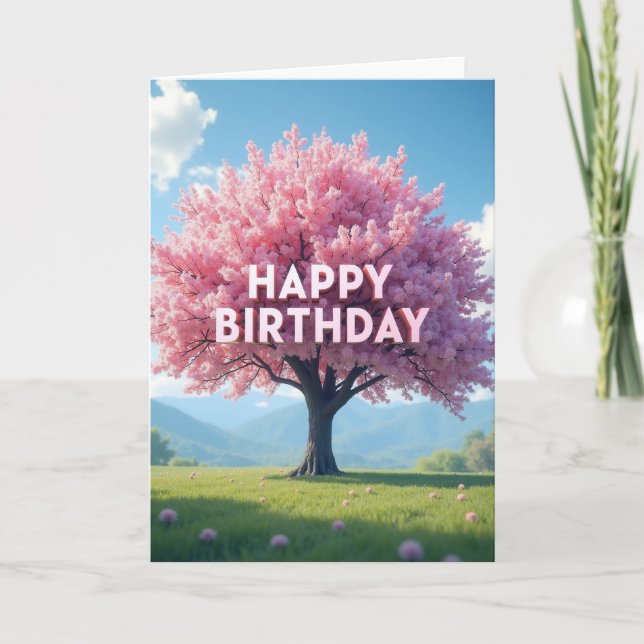 Tarjeta de cumpleaños Floral Hills (Anverso)