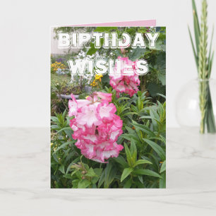 Tarjeta de cumpleaños floral Jardín de flores Pens