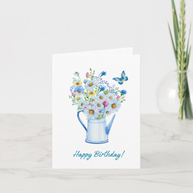 Tarjeta de cumpleaños floral para ella (Anverso)