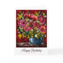 Tarjeta de cumpleaños floral para ella | Arte de r