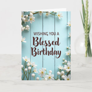 Tarjeta de cumpleaños floral sincera