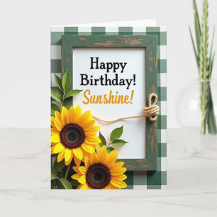 Tarjeta de cumpleaños floral Sunshine