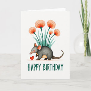 Tarjeta de cumpleaños floral Sweet Creature