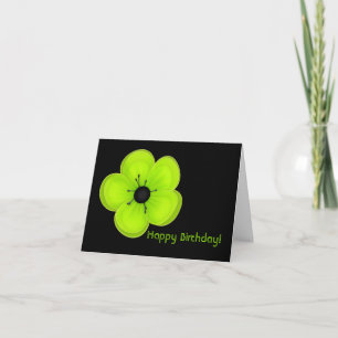 Tarjeta de cumpleaños floral tropical