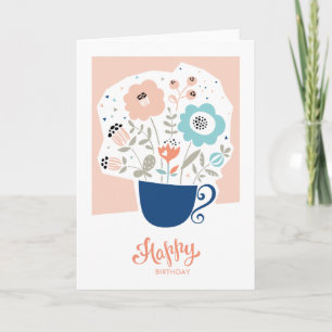 Tarjeta de cumpleaños Floral Vase