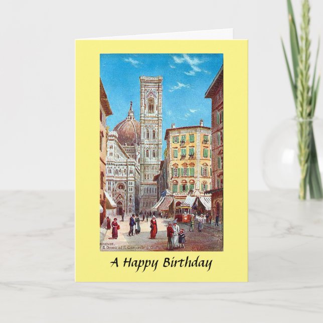 Tarjeta de cumpleaños - Florencia, Italia (Anverso)