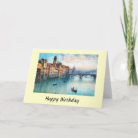 Tarjeta de cumpleaños - Florencia, Italia