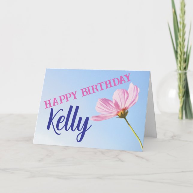 TARJETA DE CUMPLEAÑOS FLORES DE ROPA MODERNA (Anverso)