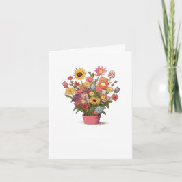 Tarjeta de cumpleaños, flores. Feliz Cumpleaños