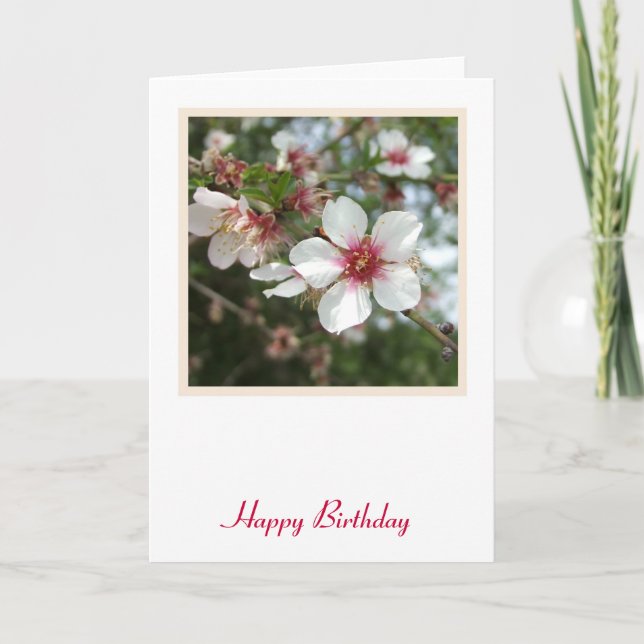 Tarjeta de cumpleaños Flower Blossom (Anverso)