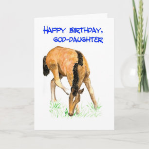 Tarjeta de cumpleaños "Foal" para la hijastra