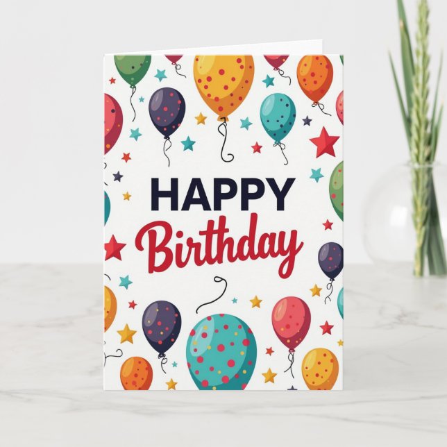 Tarjeta de cumpleaños Formas Alegres (Anverso)