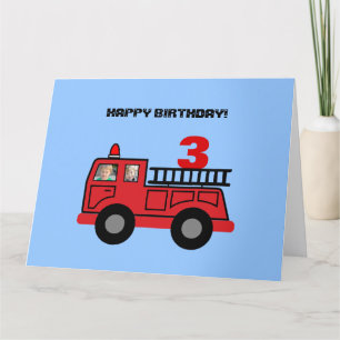 Tarjeta de cumpleaños fotográfica de Camión Rojo