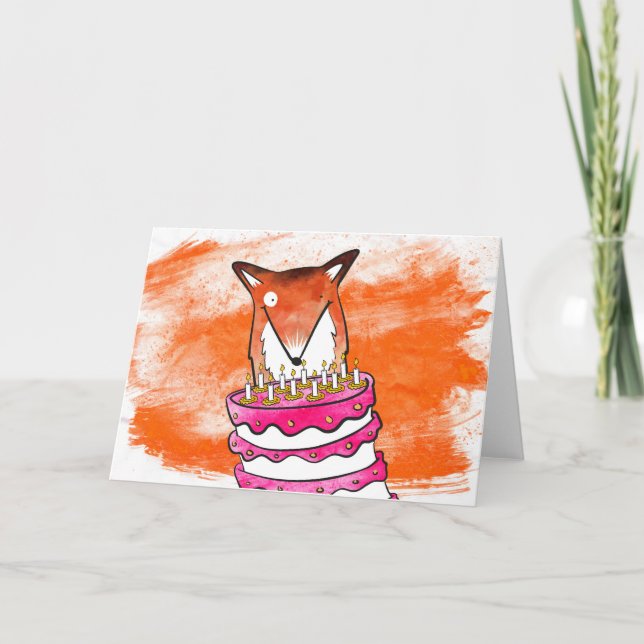 Tarjeta de cumpleaños Fox (Anverso)