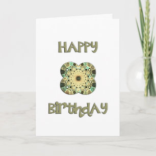 Tarjeta de cumpleaños Fractal grunge
