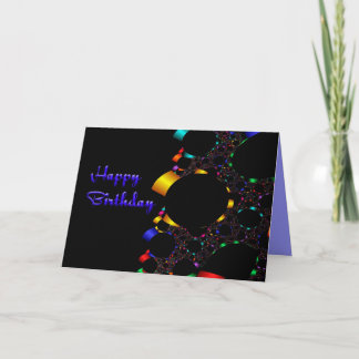 Tarjeta de cumpleaños Fractal Happy