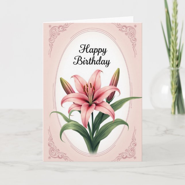 Tarjeta de cumpleaños Framed Bloom (Anverso)