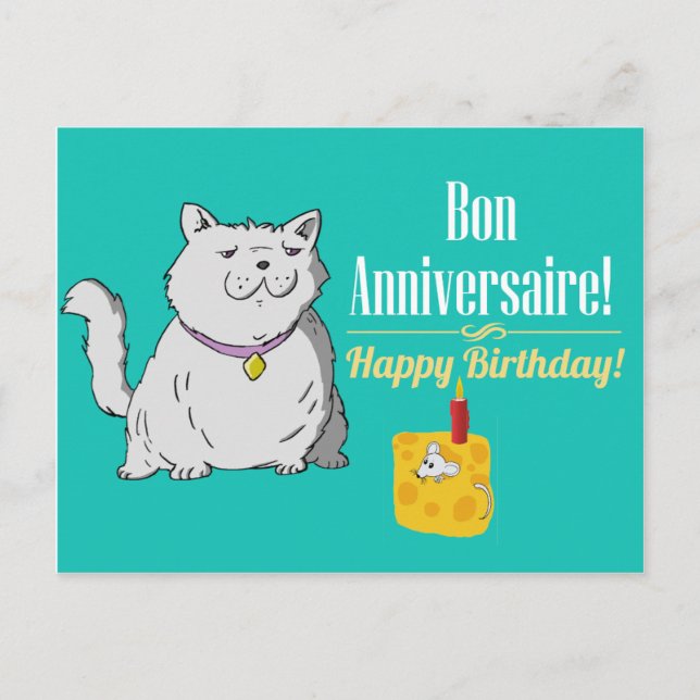 Tarjeta de cumpleaños francesa (Anverso)