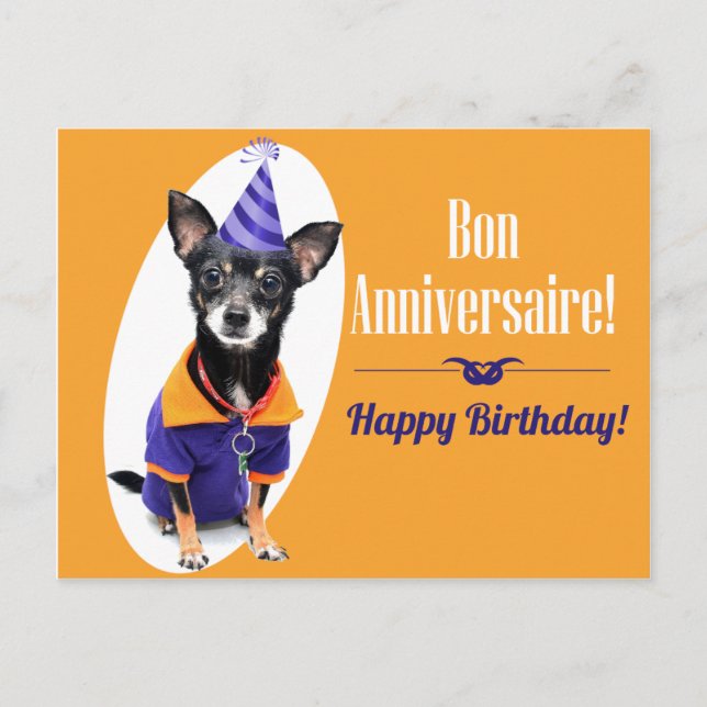 Tarjeta de cumpleaños francesa (Anverso)