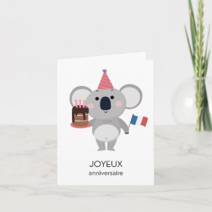 Tarjeta de cumpleaños francesa - aniversario de Jo