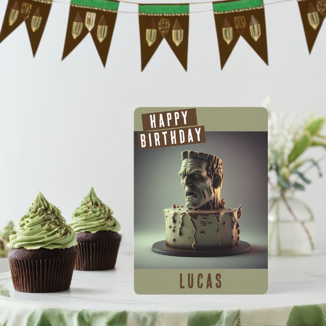 Tarjeta de cumpleaños Frankenstein (Subido por el creador)
