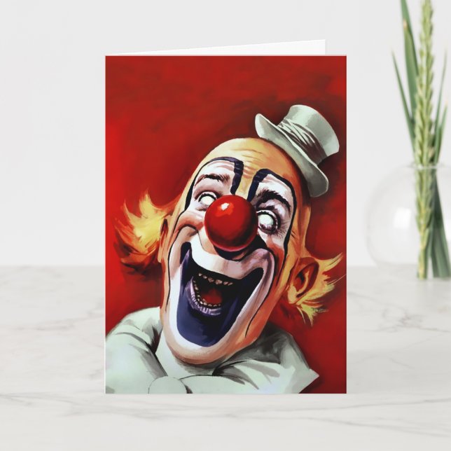 Tarjeta de cumpleaños Freaky Clown (Anverso)